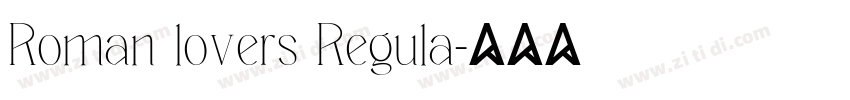 Roman lovers Regula字体转换